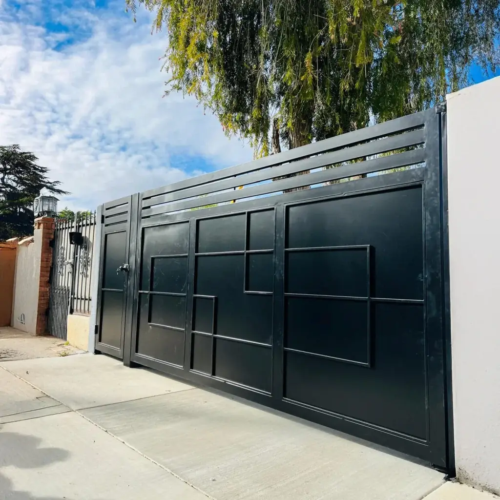 Custom iron security entry door